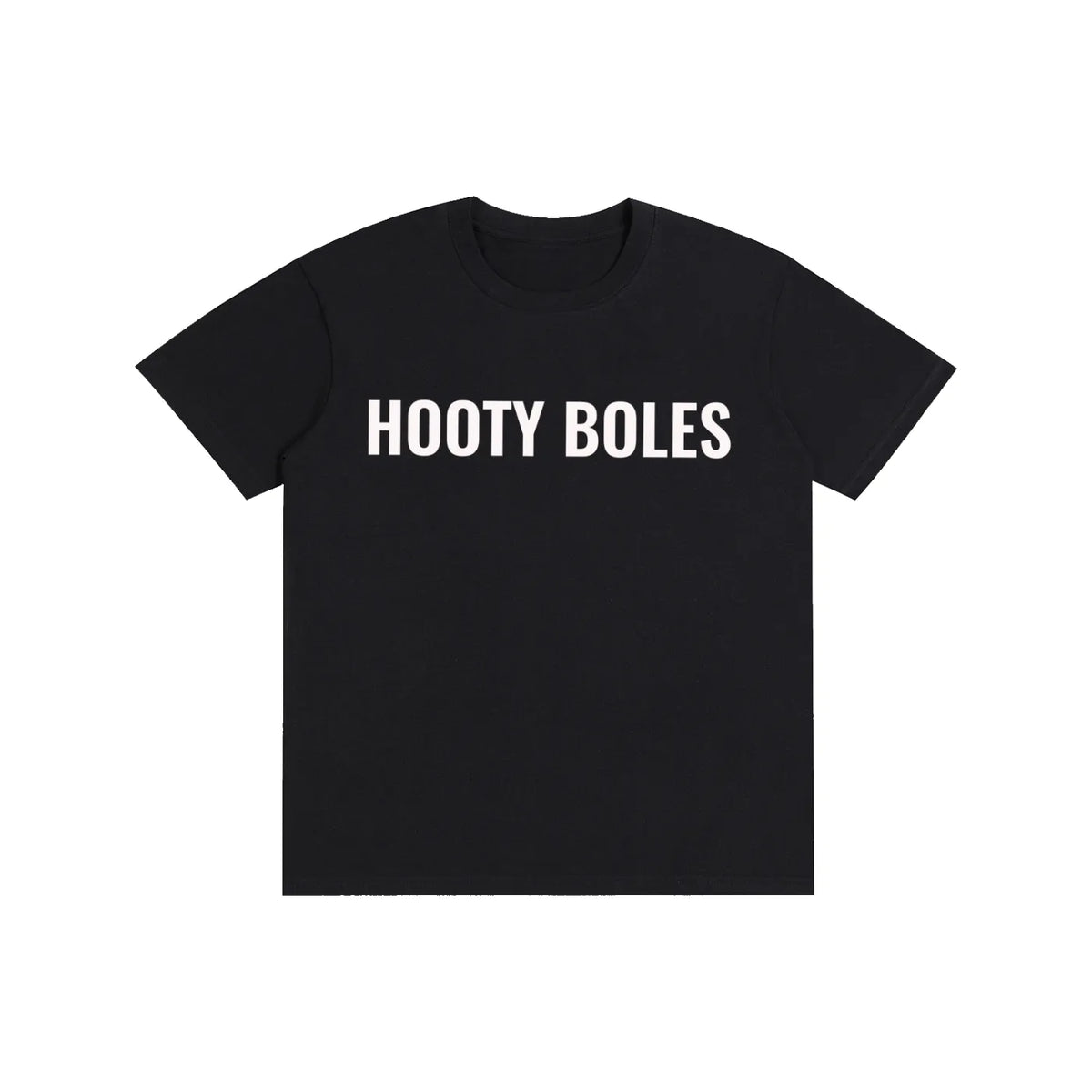 HOOTY BOLES Funny Graphic T-Shirt Black Cotton Tee Men's Casual Streetwear