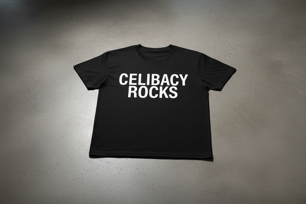 Celibacy Rocks T-Shirt – Funny Sarcastic Graphic Tee | Novelty Gift for Singles